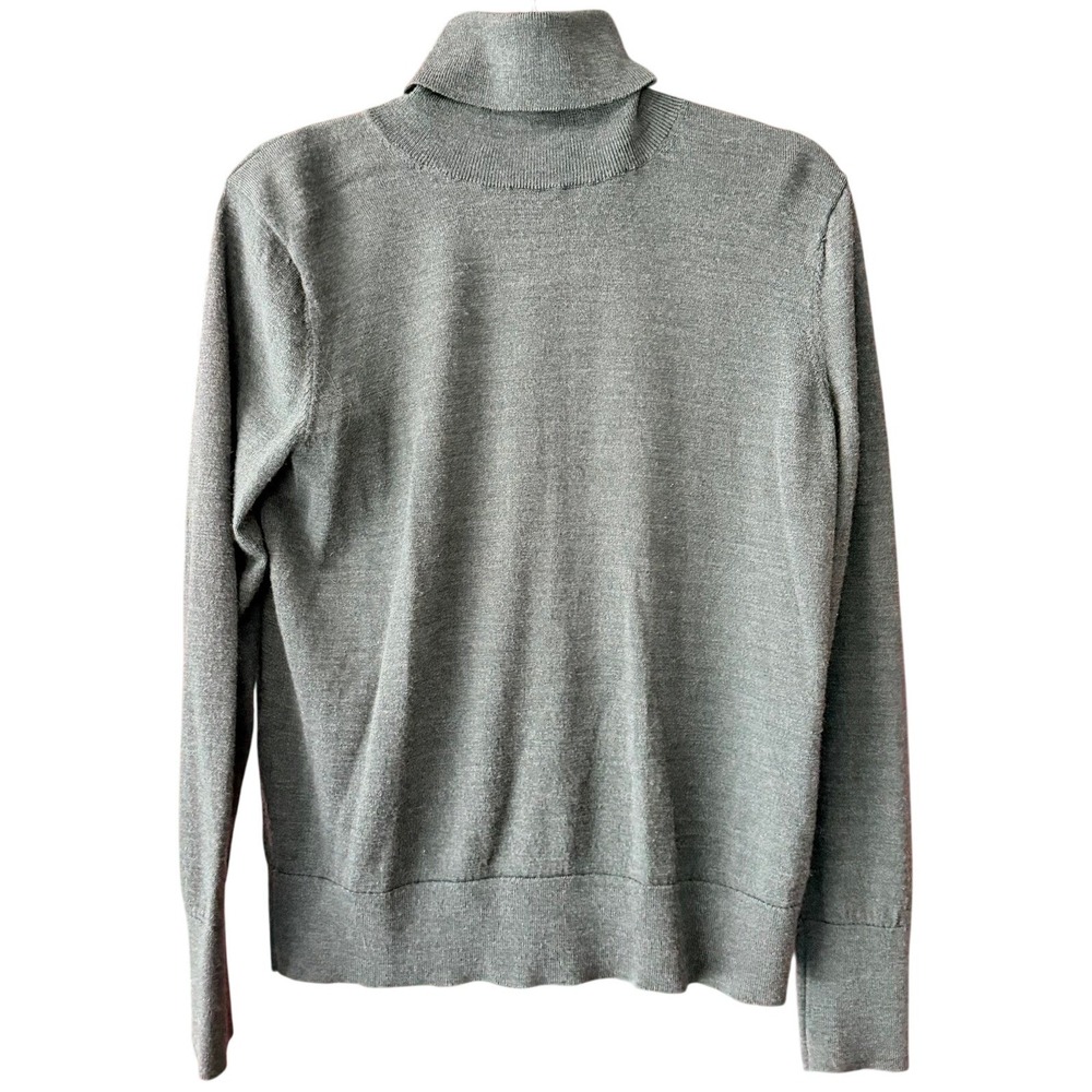 Gap Womens Extra Fine Merino Wool Turtleneck Sweater Forest‎ Green Large L